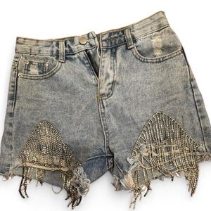 Embellished Denim Women Shorts